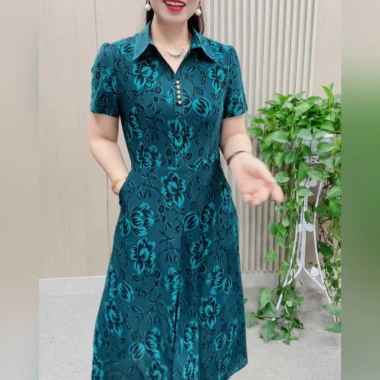 Đầm Cao Cấp Ngắn Tay Che Bụng Phong Cách Phương Tây Xám - Mùa Hè 2.023 Giá Ưu Đãi 201.227 VND 3