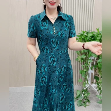 Đầm Cao Cấp Ngắn Tay Che Bụng Phong Cách Phương Tây Xám - Mùa Hè 2.023 Giá Ưu Đãi 201.227 VND 5