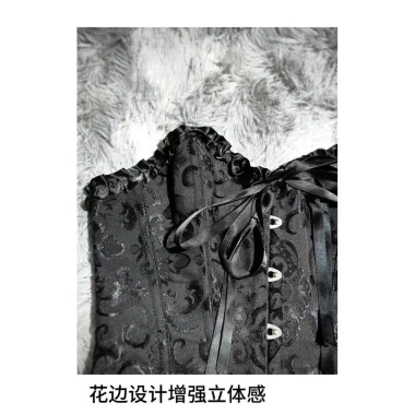 Đầm corset jacquard đen Thiên Nga, eo ngắn nặng, tiệc sinh nhật, giá 523.584₫ 6