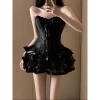 Đầm corset jacquard đen Thiên Nga, eo ngắn nặng, tiệc sinh nhật, giá 523.584₫ 7