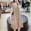 Đầm kẻ bbr Chân cá Tay cánh Tiên dáng babydoll trẻ trung hàng loại 1 2