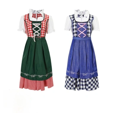 Đầm kẻ sọc dân tộc truyền thống – Phong cách Oktoberfest và Halloween, giá 531,112₫