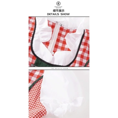 Đầm kẻ sọc dân tộc truyền thống – Phong cách Oktoberfest và Halloween, giá 531,112₫