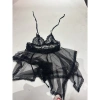 Đầm ngủ đen mới sale dây, nhẹ dưới 53kg, chỉ 30.000 dong - Giá gốc 39.000 dong