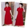 Đầm Qipao đỏ retro phong cách Trung Hoa cho cô dâu đính hôn mùa hè 2.025 - Giá ưu đãi 685.518₫ 7