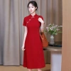 Đầm Qipao đỏ retro phong cách Trung Hoa cho cô dâu đính hôn mùa hè 2.025 - Giá ưu đãi 685.518₫ 10
