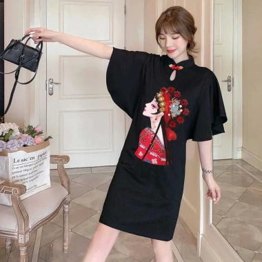 Đầm sườn xám phong cách Hanfu Qipao cho nữ cỡ M-5XL, giảm giá 17% chỉ 351.471₫
