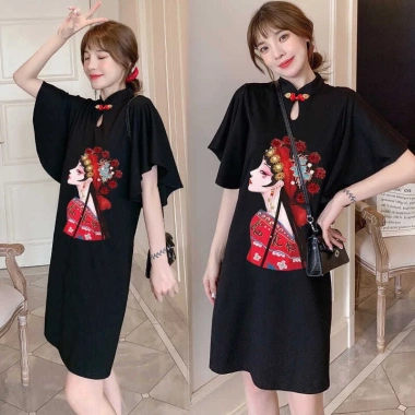 Đầm sườn xám phong cách Hanfu Qipao cho nữ cỡ M-5XL, giảm giá 17% chỉ 351.471₫