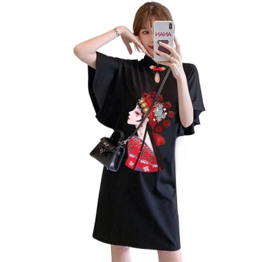 Đầm sườn xám phong cách Hanfu Qipao cho nữ cỡ M-5XL, giảm giá 17% chỉ 351.471₫