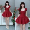 Đầm váy nữ sành điệu rubi cổ vuông dập ly tay búp, dáng ngắn xòe to - Giá ưu đãi 196,060₫ 5