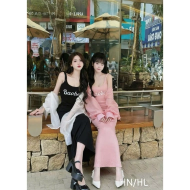 Đầm váy nữ tăm lạnh 2 dây Baobei dài xoè nhẹ, khoác tơ, dễ thương trẻ trung 7 Đầm váy nữ tăm lạnh 2 dây Baobei dài xoè nhẹ, khoác tơ, dễ thương trẻ trung 7