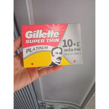 Dao Cạo Gillette Super Thin Platinum Gói 10 và 1 Miễn Phí - Siêu Mỏng, Cạo Mượt, Giá 137.700₫
