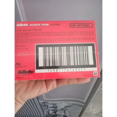Dao Cạo Gillette Super Thin Platinum Gói 10 và 1 Miễn Phí - Siêu Mỏng, Cạo Mượt, Giá 137.700₫