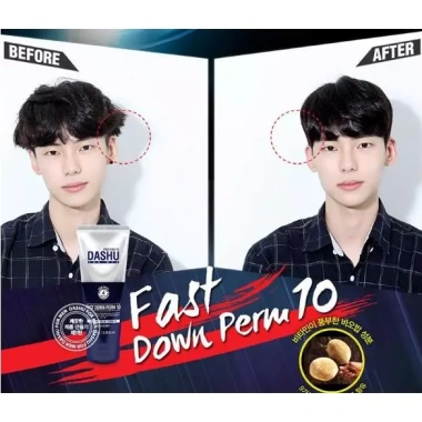 DASHU Down Perm Nam Cao Cấp - Kem Fast, Ultra Bond Gel, Protein Down Cream - Bộ dụng cụ tự ngã tại nhà, giá 494.574đ 7
