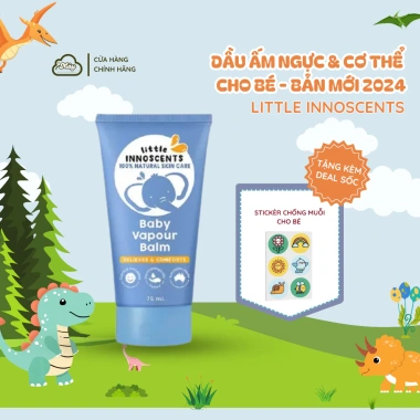 Dầu ấm hữu cơ Little Innoscents - Giữ ấm, chống cảm cho bé sơ sinh, giá ưu đãi 280k
