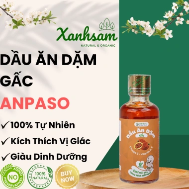 Dầu ăn dặm vị gấc 50ml Anpaso - Xanh Sam Natural Organic, chỉ 59.000đ, an toàn cho bé