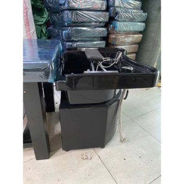 Đầu bồn gội đầu tai thỏ nhựa ốp da kèm phụ kiện y hình, giá ưu đãi 1,100,000₫