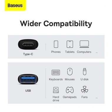 Đầu chuyển MINI OTG TYPE-C to USB-A 3.1 tốc độ cao BASEUS, truyền dữ liệu nhanh, tương thích điện thoại, tablet, laptop - Giá 65.000đ 5 Đầu chuyển MINI OTG TYPE-C to USB-A 3.1 tốc độ cao BASEUS, truyền dữ liệu nhanh, tương thích điện thoại, tablet, laptop - Giá 65.000đ 5