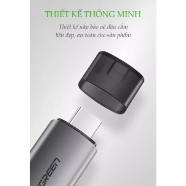 Đầu Đọc Thẻ Type C UGREEN CM184 - Tốc Độ Cao Đọc SD/TF cho MacBook, Laptop, Điện Thoại, Bảo Hành 18 Tháng