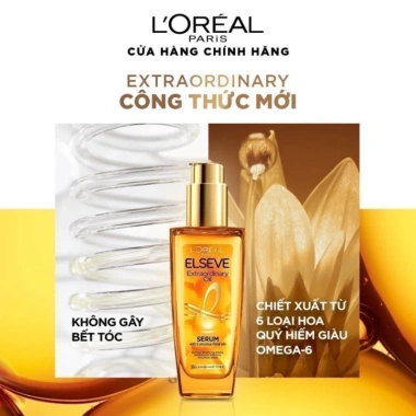 Dầu Dưỡng Tóc L'Oreal Paris Elseve Extraordinary Oil 100ml Rosslyn Chiết Xuất Tinh Dầu Hoa Dưỡng ẩm và Bóng Mượt Giá 235k