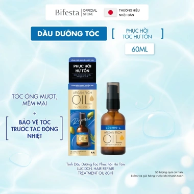 Dầu Dưỡng Tóc LUCIDO-L Argan 60ml - Phục Hồi Hư Tổn, Dưỡng ẩm Sâu, Giá 214.036 VND