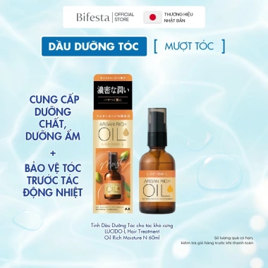 Dầu Dưỡng Tóc LUCIDO‑L Repair Treatment Oil 60ml – Dưỡng ẩm sâu Argan, Giá ưu đãi 214.036₫