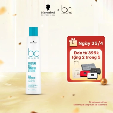 Dầu Gội BC Moisture Kick Glycerol 250ml - Dưỡng ẩm sâu, tóc mềm mượt, giảm khô xơ