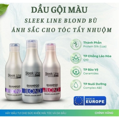 Dầu Gội Bù Ánh Sắc Stapiz 300ml/1.000ml - Khử Vàng, Bù Màu Hồng Tím Blue, Ba Lan, 390k