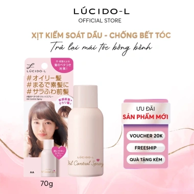 Dầu gội khô Lucido-L Oil Control Spray 70g Chống bết tóc, kiểm dầu, xịt tiện