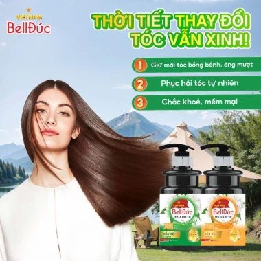 Dầu gội thảo dược Bell Đức 2 trong 1 - Ngăn rụng tóc, mềm mượt, kích thích mọc tóc, da đầu chắc khỏe - Chỉ 98.000₫
