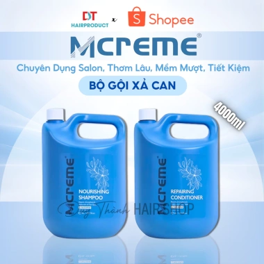 Dầu Gội Xả Can MCREME 4.000ml – Thơm Lâu, Mềm Mượt, Tiết Kiệm Salon, Giá 600k