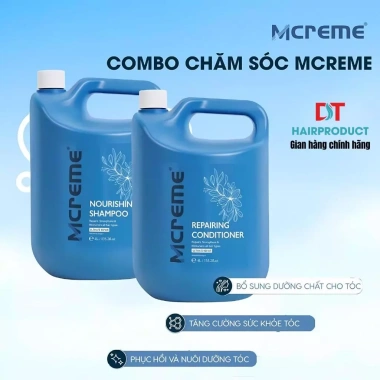 Dầu Gội Xả Can MCREME 4.000ml – Thơm Lâu, Mềm Mượt, Tiết Kiệm Salon, Giá 600k