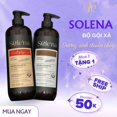 Dầu gội xả thuần chay Solena dưỡng sinh – Tóc mềm mượt, hương tự nhiên, chỉ 149.800₫ (giá gốc 193.242₫) 2 Dầu gội xả thuần chay Solena dưỡng sinh – Tóc mềm mượt, hương tự nhiên, chỉ 149.800₫ (giá gốc 193.242₫) 2