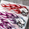 Đầu Lâu Ngọn Lửa JDM Xương Phản Quang Chống Thấm Nước Decal Xe Máy Ô Tô Gothic 3