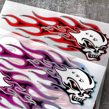 Đầu Lâu Ngọn Lửa JDM Xương Phản Quang Chống Thấm Nước Decal Xe Máy Ô Tô Gothic 3 Đầu Lâu Ngọn Lửa JDM Xương Phản Quang Chống Thấm Nước Decal Xe Máy Ô Tô Gothic 3