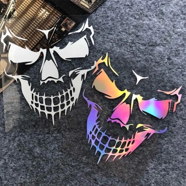 Đầu Lâu Ngọn Lửa JDM Xương Phản Quang Chống Thấm Nước Decal Xe Máy Ô Tô Gothic 5 Đầu Lâu Ngọn Lửa JDM Xương Phản Quang Chống Thấm Nước Decal Xe Máy Ô Tô Gothic 5