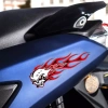 Đầu Lâu Ngọn Lửa JDM Xương Phản Quang Chống Thấm Nước Decal Xe Máy Ô Tô Gothic 6
