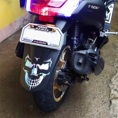 Đầu Lâu Ngọn Lửa JDM Xương Phản Quang Chống Thấm Nước Decal Xe Máy Ô Tô Gothic