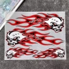 Đầu Lâu Ngọn Lửa JDM Xương Phản Quang Chống Thấm Nước Decal Xe Máy Ô Tô Gothic 10