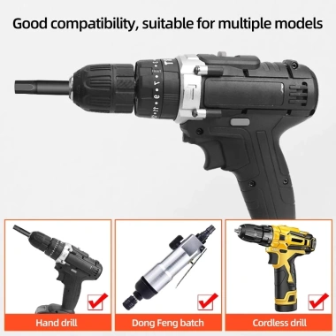 Đầu lục giác Allen + Cờ lê 1/4in, Bộ mũi khoan điện, Tua vít S2, Bộ điều hợp mở rộng thép – 65.000đ