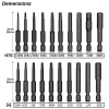 Đầu lục giác Allen + Cờ lê 1/4in, Bộ mũi khoan điện, Tua vít S2, Bộ điều hợp mở rộng thép – 65.000đ 10