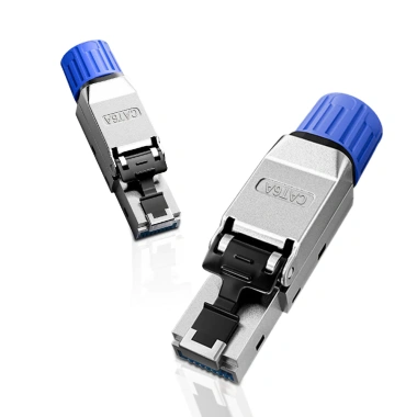 Đầu nối RJ45 không cần dụng cụ CAT8/7/6A mạ vàng Ethernet 40Gbps nắp bụi – 68.090₫