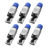 Đầu nối RJ45 không cần dụng cụ ZoeRax CAT8/7/6A mạ vàng, kẽm, bảo vệ 40Gbps 9