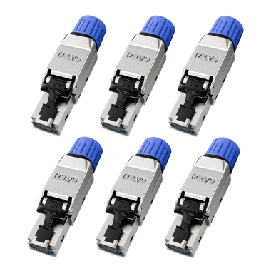 Đầu nối RJ45 không cần dụng cụ ZoeRax CAT8/7/6A mạ vàng, kẽm, bảo vệ 40Gbps 10