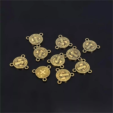 Đầu Nối Vàng Công Giáo Mân Côi 10 Chiếc Hợp Kim 3D Medusa DIY Vòng Cổ/Tay - Giá chỉ 69.850₫
