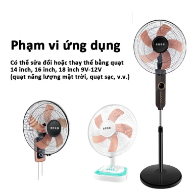 Đầu quạt chổi than 12V MONQIQI - Động cơ mạnh, tiết kiệm năng lượng, giảm giá 125.000 VND