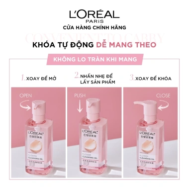 Dầu tẩy trang L'Oréal Paris Flower Cleansing Oil 250ml - Loại bỏ dầu thừa, bụi bẩn, lớp trang điểm, giá chỉ 419.000đ