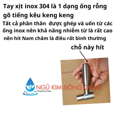 Đầu Vòi Xịt Vệ Sinh Bồn Cầu Không Dây Inox 304 - Giá 35.000, Tay Xịt Nhựa Xi 4