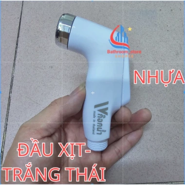 Đầu Vòi Xịt Vệ Sinh Bồn Cầu Không Dây Inox 304 - Giá 35.000, Tay Xịt Nhựa Xi 6