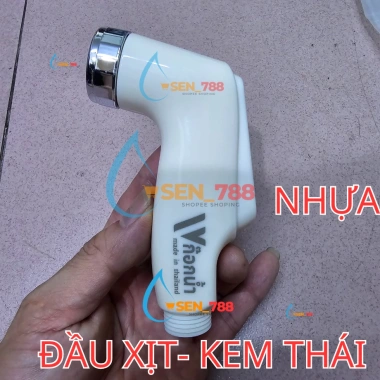 Đầu Vòi Xịt Vệ Sinh Bồn Cầu Không Dây Inox 304 - Giá 35.000, Tay Xịt Nhựa Xi 8